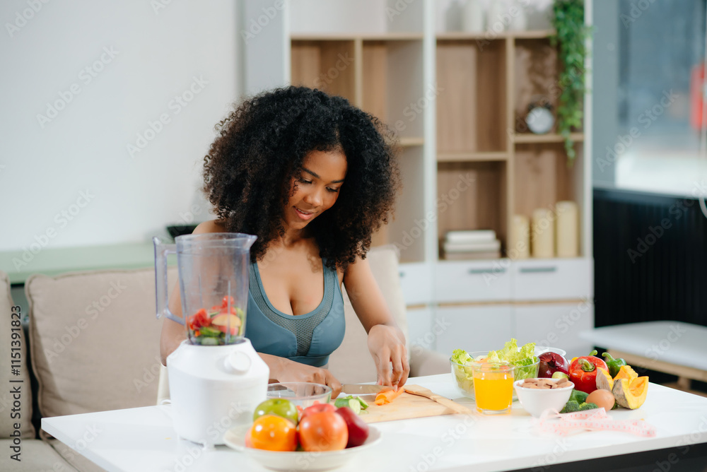 Discover a vibrant wellness scene of a woman blending fresh fruits and vegetables for a healthy lifestyle. Discover a vibrant wellness scene of a woman blending fresh fruits and vegetables for a healthy lifestyle.