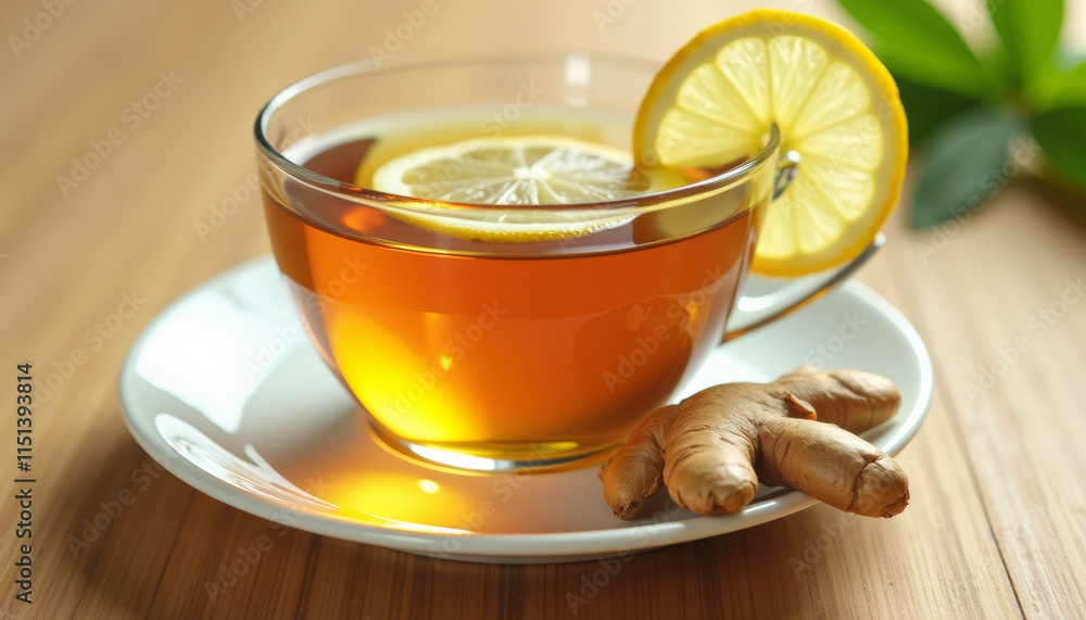 Warm Lemon Ginger Tea - A Revitalizing Drink Warm Lemon Ginger Tea - A Revitalizing Drink