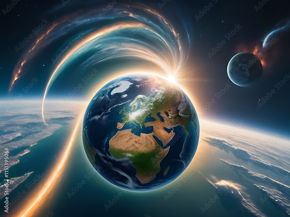 Fototapeta premium earth and sun
