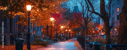 A vibrant autumn night in Montreal