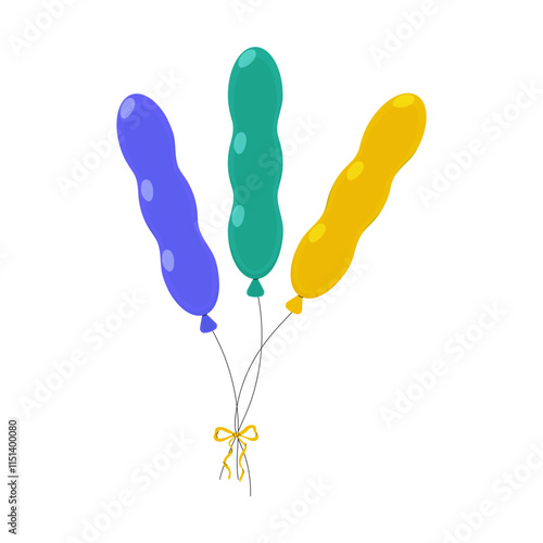 Colorful balloons floating together at a celebration party event