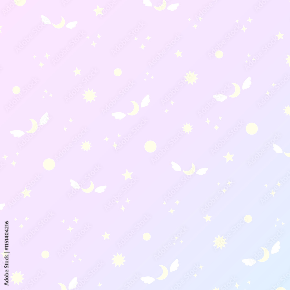 ファンシーな星々のキラキラグラデーションスクエア壁紙⭐︎ ファンシーな星々のキラキラグラデーションスクエア壁紙⭐︎