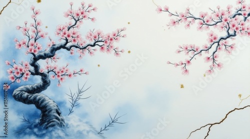 Blue and White Porcelain with Golden Cracks
