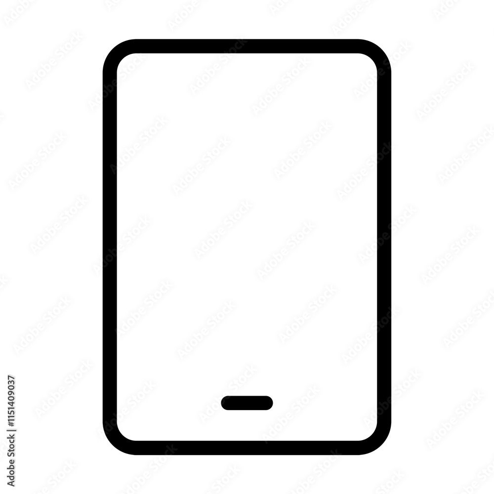 Tablet png app icon for social media in outline style Tablet png app icon for social media in outline style