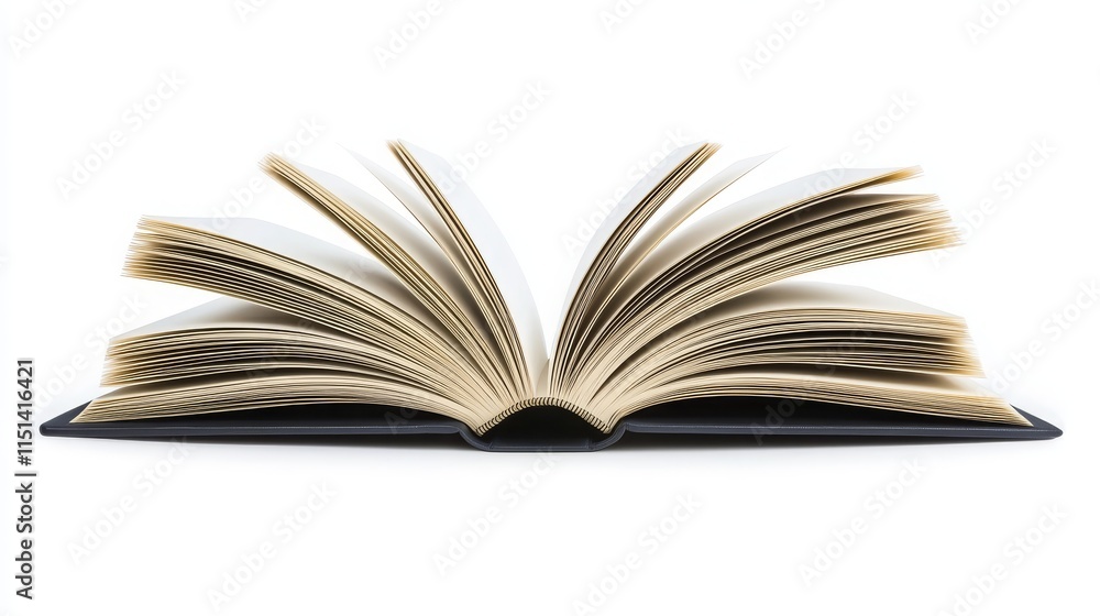 Open Book with Pages in Motion Open Book with Pages in Motion