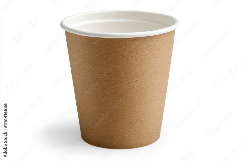 Empty Kraft Coffee Cup with Lid Empty Kraft Coffee Cup with Lid