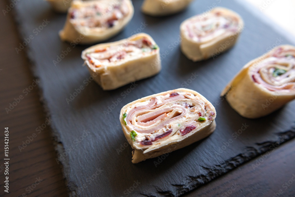 Turkey Bacon Cranberry Pinwheel Holiday Appetizer Turkey Bacon Cranberry Pinwheel Holiday Appetizer