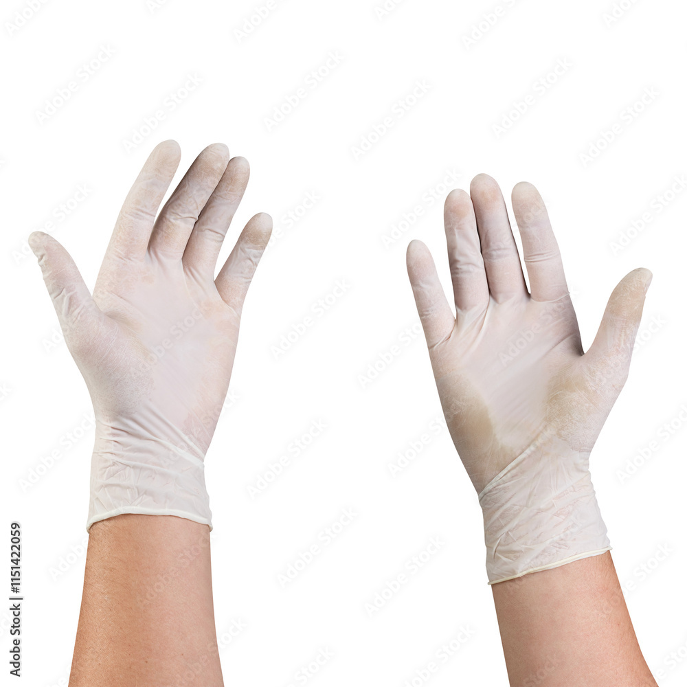 Medical gloves png mockup human hands using invisible screen Medical gloves png mockup human hands using invisible screen