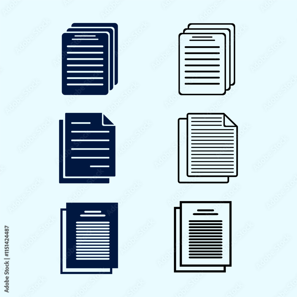document paper set icon, vectors illustration document paper set icon, vectors illustration