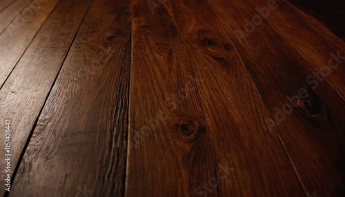 Wooden texture with natural grain and rough pattern on a brown plank surface photo