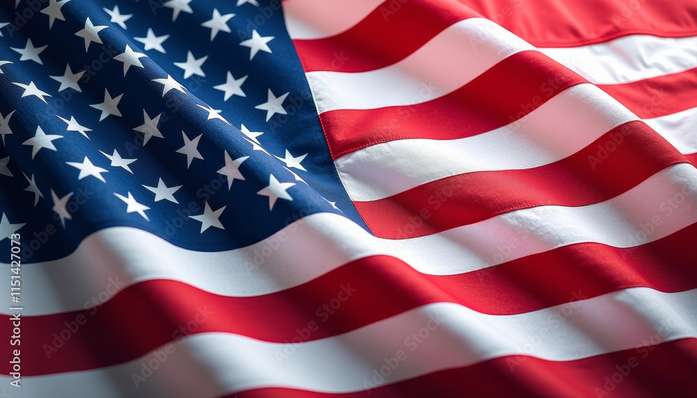 Obraz premium Close-up of the American Flag
