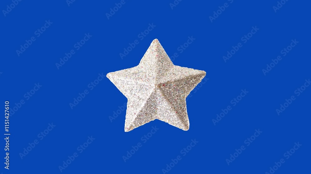collage art of christmas star decoration on blue screen, crumpled paper motion, graphic motion collage art Christmas element on 4K collage art of christmas star decoration on blue screen, crumpled paper motion, graphic motion collage art Christmas element on 4K