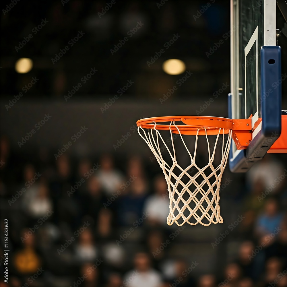 a basketball hoop with its net in motion, captured mid-sway under the golden light of dusk,  basketball, hoop, net, motion, golden light, dusk, minimalism, sports equipment, dynamic, action, detail, f