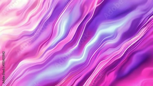 Abstract wavy pink and purple iridescent surface.