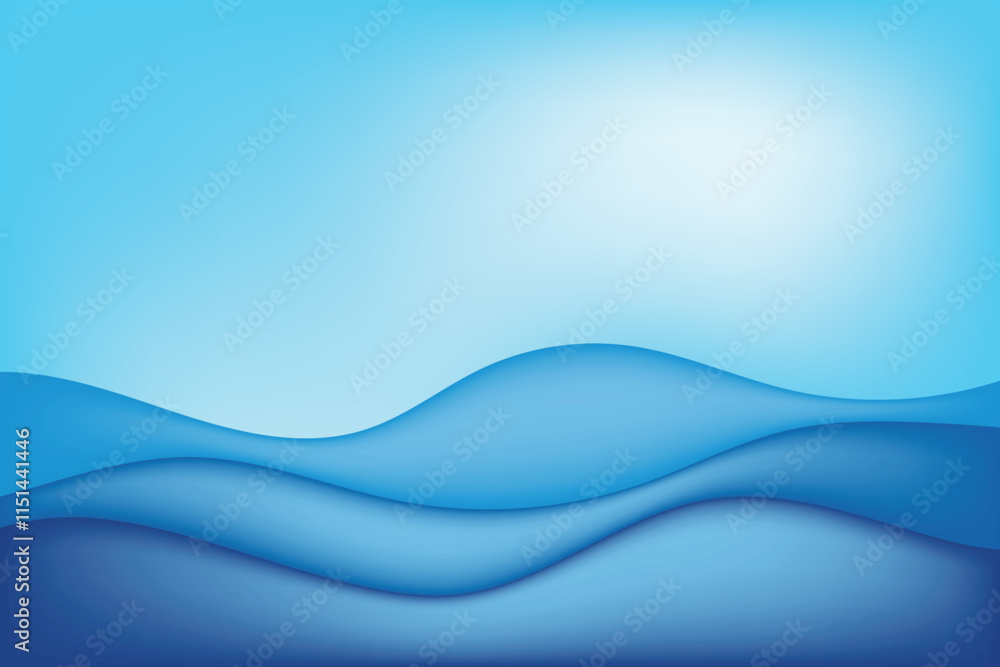 Fototapeta premium Abstract blue wave background