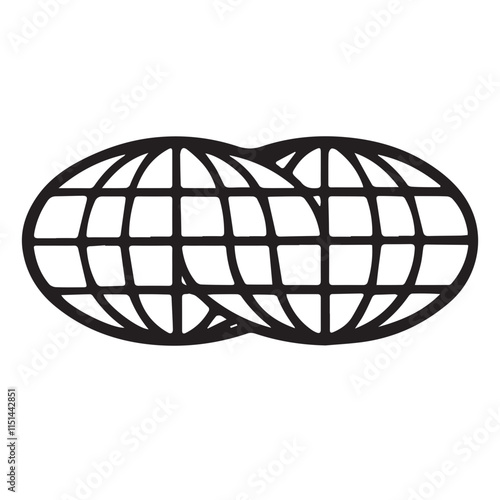 Globe Y2K black and white