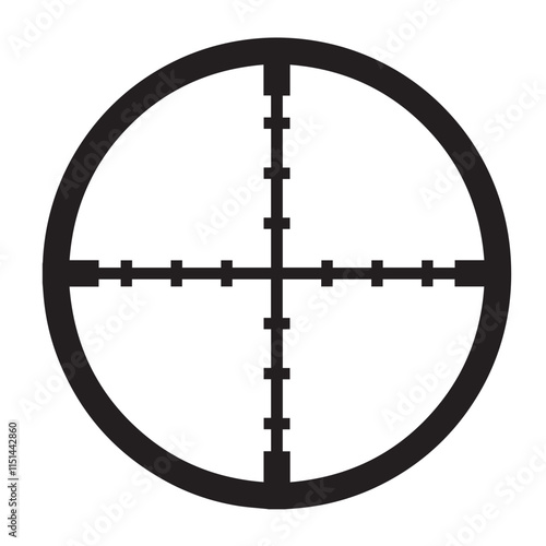 Black and white crosshair gun