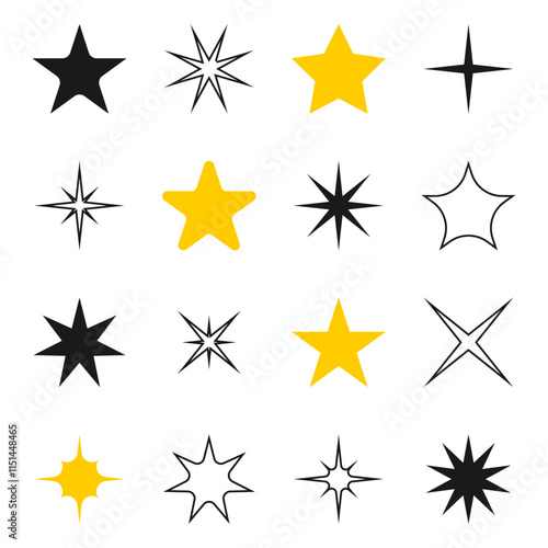 Star Vector Icons. 16 simple, Stars Vector Icons. The Stars vary in shape and size, and have a more detailed design. Stars Vector. Star Spark