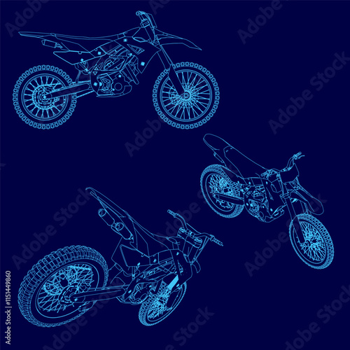 bike contour ,bike outline set images , Vector illustration