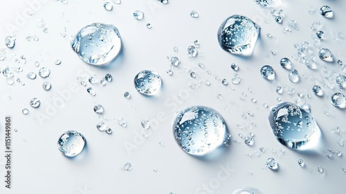 Wallpaper Mural Waters drops on white background with empty space Torontodigital.ca