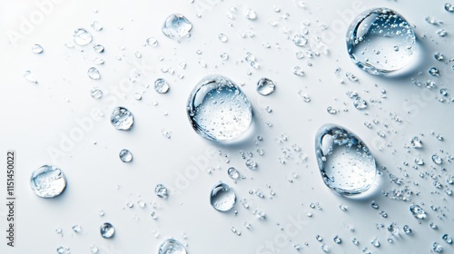 Wallpaper Mural Waters drops on white background with empty space Torontodigital.ca