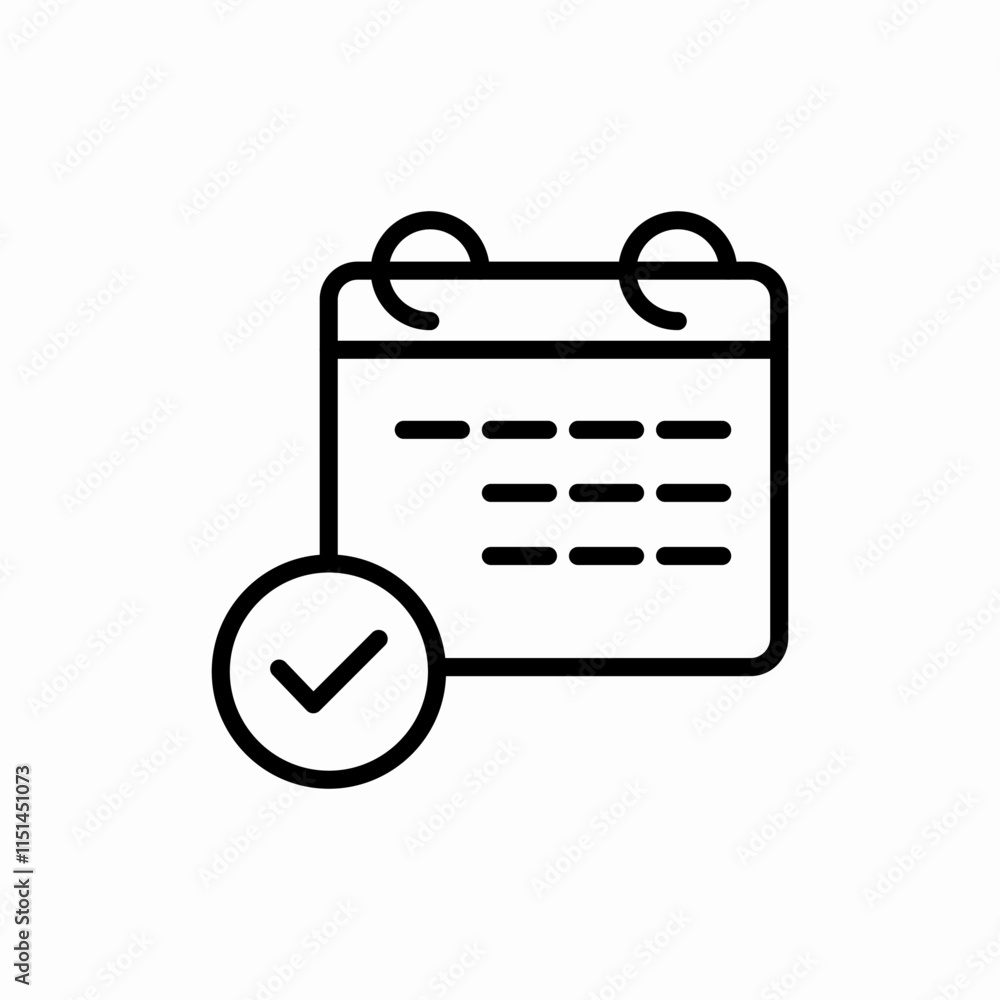 calendar checkmark icon vector sign calendar checkmark icon vector sign
