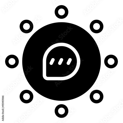 Discussion icon, glyph icon style