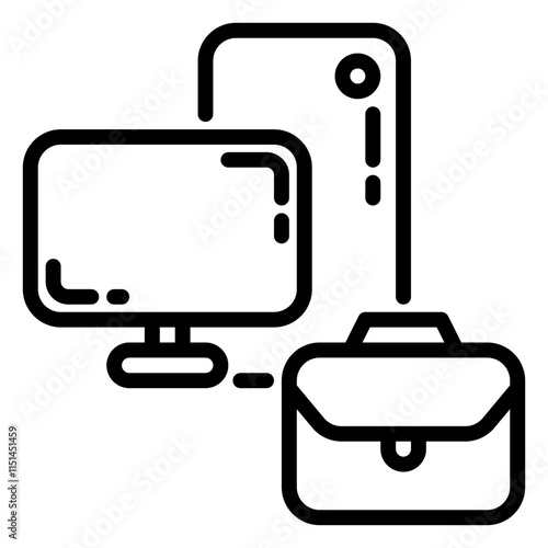 computer icon, line icon style