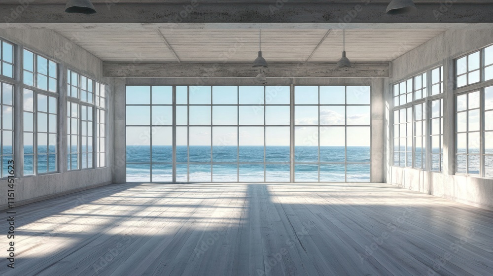 Seascape Loft: Breathtaking Ocean View from a Minimalist Industrial Apartment Seascape Loft: Breathtaking Ocean View from a Minimalist Industrial Apartment