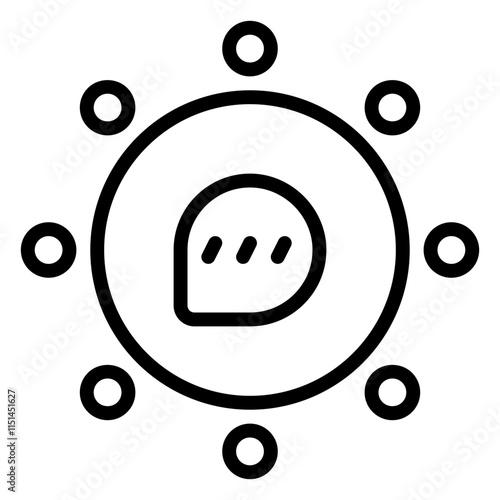 Discussion icon, line icon style