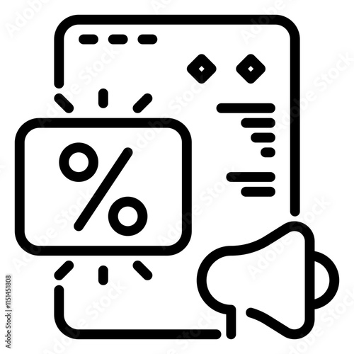 ads icon, line icon style