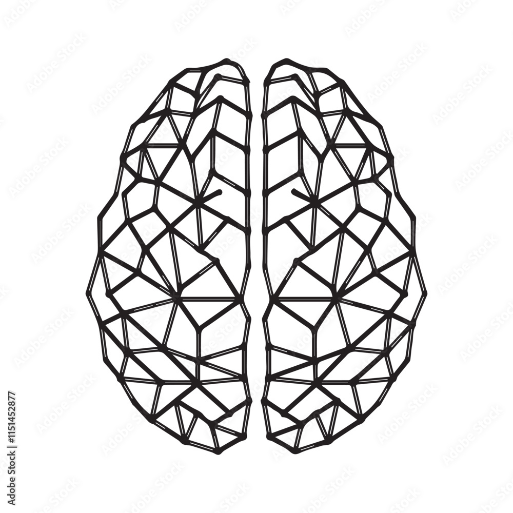 Human brain icon vector Human brain icon vector