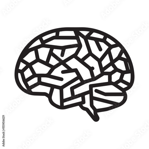 Human brain icon vector