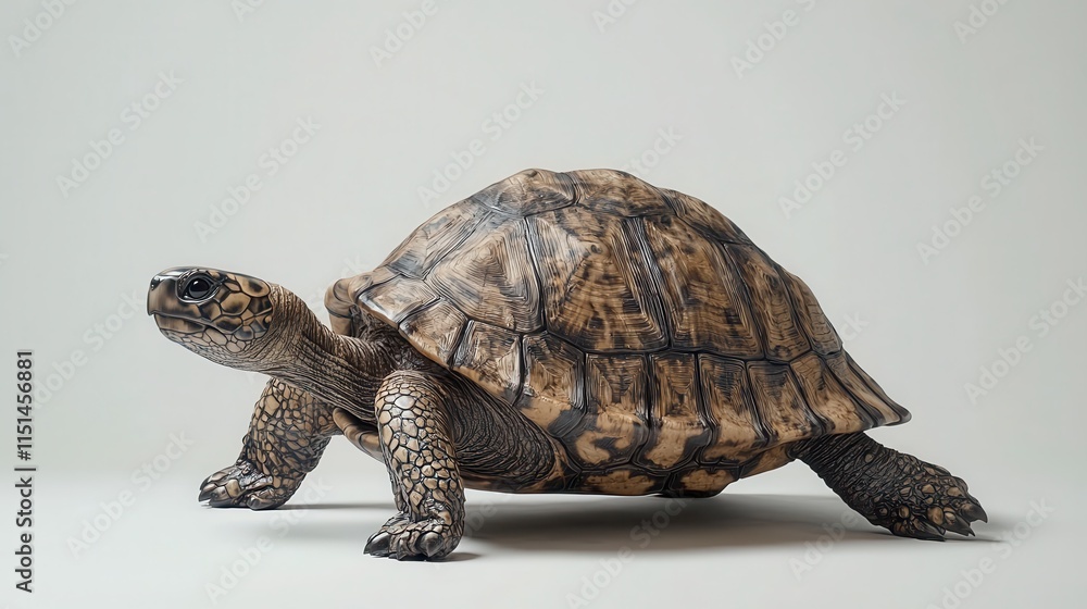 Naklejka premium Realistic Turtle Figurine in Detailed Shell and Texture