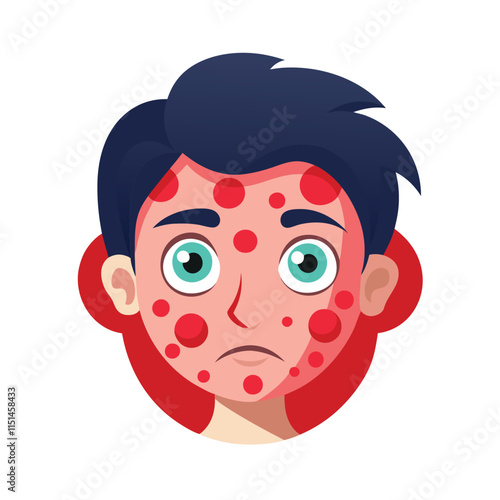 Skin conditions vector illustration