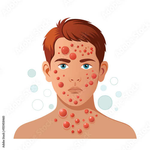 Skin conditions vector illustration