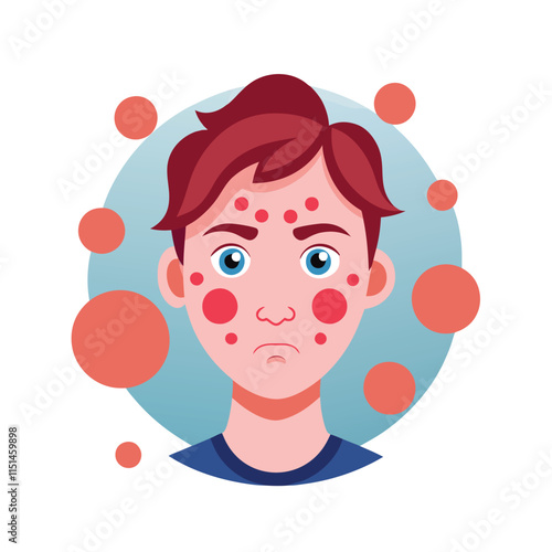 Skin conditions vector illustration