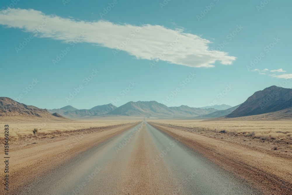 A desert highway. A desert highway.