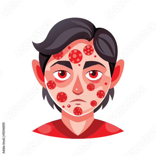 Skin conditions vector illustration