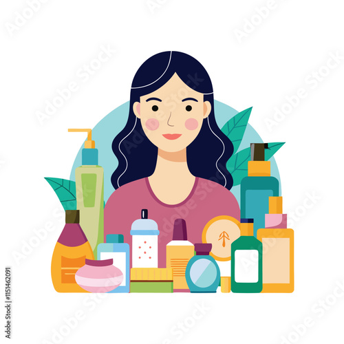 Skin conditions vector illustration
