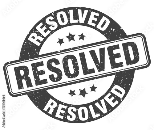 RESOLVED stamp