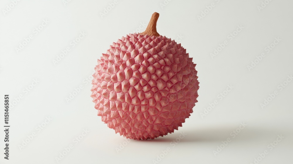 Close up of a lychee fruit on a white background Close up of a lychee fruit on a white background