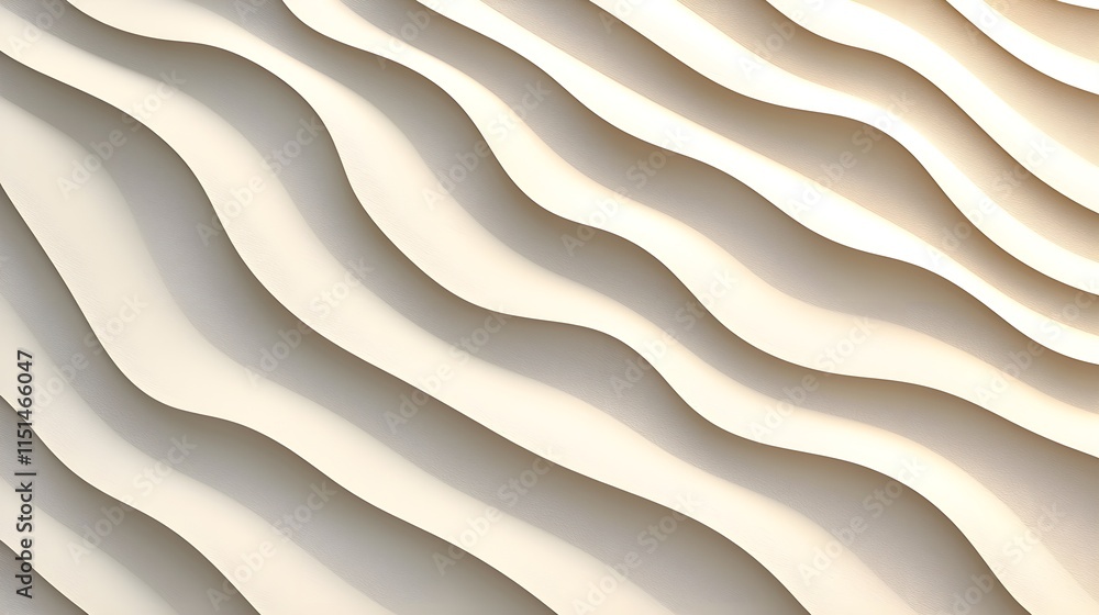 Obraz premium Abstract Wavy Texture Background in Soft Neutral Tones