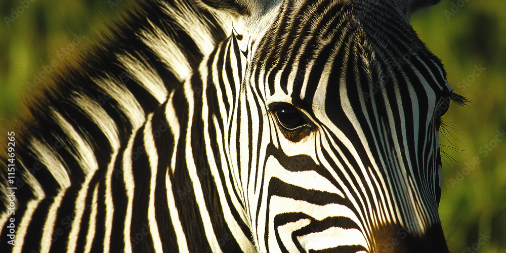 Close-up of a zebra's striking stripes. Close-up of a zebra's striking stripes.
