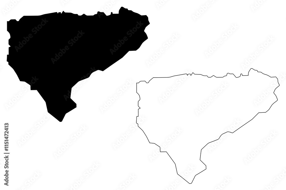 Al Mahwit Governorate (Governorates of Yemen, Republic of Yemen) map vector illustration, scribble sketch Al Mahwit map