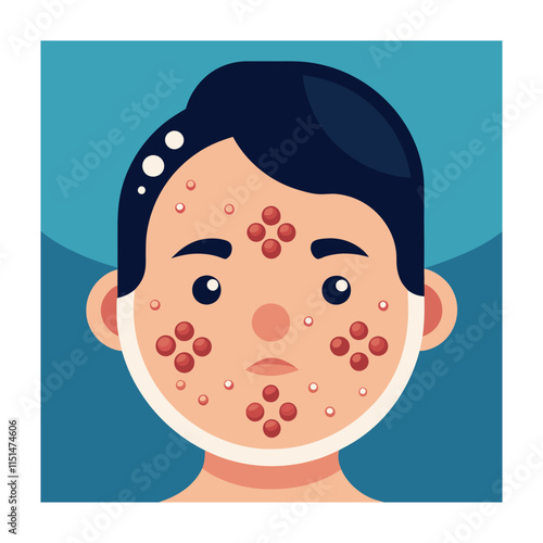 Skin conditions vector illustration