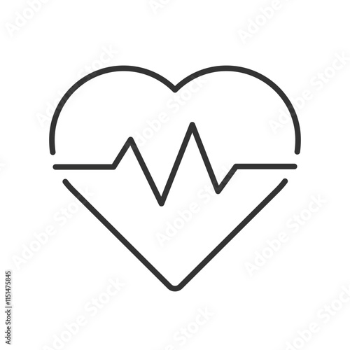 Healtcare Heartbeat Icon Stock Illustration