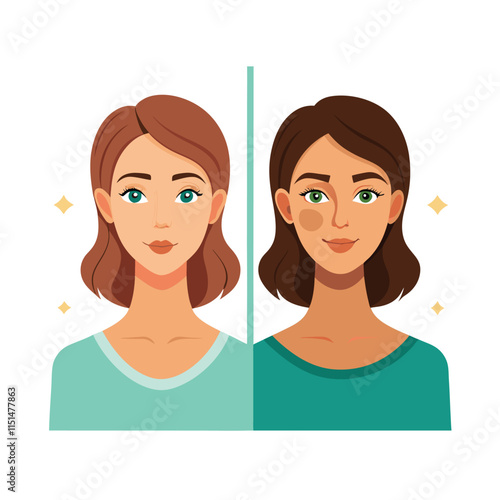Skin conditions vector illustration