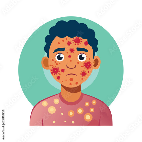 Skin conditions vector illustration
