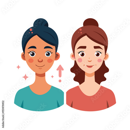 Skin conditions vector illustration